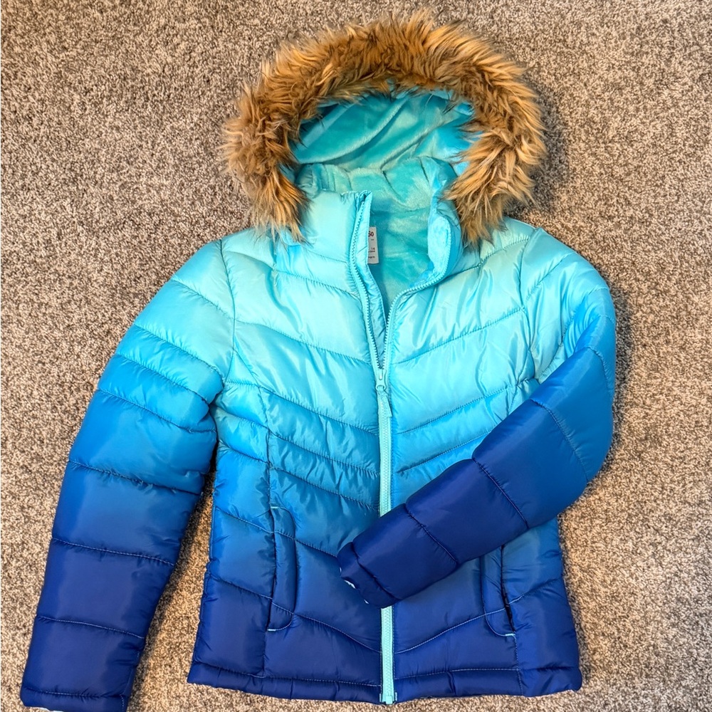 14 Youth - SO Turquoise Puffer Jacket